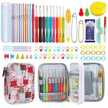 81pcs/Set Crochet Hook Kit, Includes Ergonomic Handle Hooks, Colorful Metal Needles, Fabric Storage Bag And Abundant Accessories, Crochet Organizer Bag, Suitable For DIY Knitting - Ideal For Beginners And Enthusiasts, Perfect Gift - Multicolor - View 13