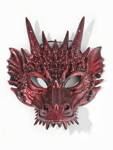 1pc Dragon Mask, Masquerade Party Mask, Halloween Decoration Prop, Halloween Carnival Mask - Multicolor - View 5