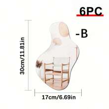 1 miếng dán tường trang trí gương hình bất đối xứng, tự dính, miếng dán gương chất liệu acrylic dày, miếng dán tường 3D, thích hợp cho trang trí tường phòng ngủ/bếp/phòng tắm/phòng khách/văn phòng/nền TV, chống thấm nước và chống ăn mòn, gương treo tường có thể tháo rời trang trí phòng gương treo tường gương cho phòng trang trí nhà trang trí phòng tắm trang trí phòng khách - Bạc - Xem 19