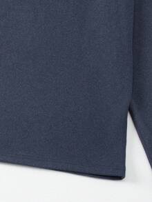 4 件男士时尚保暖内衣套装，秋冬秋裤，成人和青少年圆领保暖服装套装 - 藍色 - 查看 4