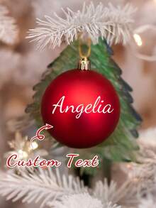 1-100个定制个性化亮面哑光圣诞球装饰品，可定制姓名的红色圣诞装饰品，雪花名字装饰品，定制圣诞礼物，姓氏圣诞装饰品。个性化“圣诞快乐”标牌，搭配节日装饰品，非常适合圣诞树装饰和独特的秘密圣诞老人礼物，圣诞装饰品，圣诞礼品用品。 - 彩色 - 查看 4