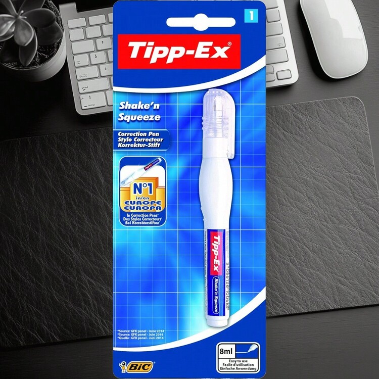 Tipp-Ex Shake'n Squeeze Correction Pen – Pack Of 1 - Quick-Drying With Soft, Squeezable Barrel (8 Ml) - 1 - View 12