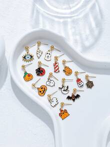 Ghost Earrings Pumpkin Dangle Earrings Halloween Jewelry For Women Spooky Halloween Costumes Accessories