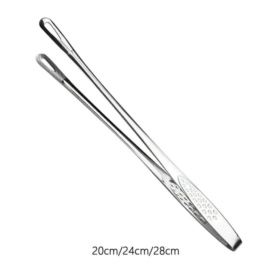 Pinzas de BBQ de acero inoxidable, pinzas antiadherentes para pan, pinzas de cocina para carne de BBQ, mariscos y buffet de cocina MMH5 - 28 cm - Ver 1