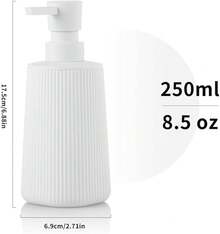 Timotech Dispensador deón Líquido, Dispensador Pequeño para Baño y Cocina, Dispensador deón de Manos de Plástico Moderno, Jabonera Moderna, Accesorios para Baño (Negro) - blanco - Ver 2