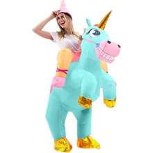 1 Piece Of Adult Inflatable Unicorn Knight Costume, Suitable For Halloween, Easter, And Themed Events, Fun Photo Props And Stage Performance Accessories, Playful Event Costumes, Inflatable Costumes