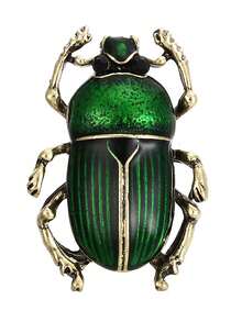 1pc Vintage Enamel Beetle Shape Brooch For Women Men Insect Animal Versatile Clothing Decoration Brooch Jewelry Christmas Gifts - Beetle Brooch - View 10