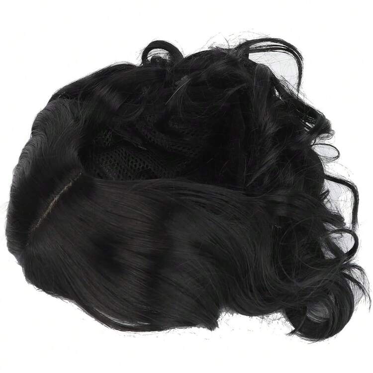 Saluaqui Peluca Larga Negra para Hombres y Mujeres, Peluca Negra Ondulada Larga, Accesorios para Disfraces, Forro Transpirable, Resistente Al Calor, Peluca de Disfraz para - 1 - Añade 10