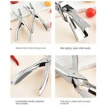 Curățător de creveți din oțel inoxidabil, gheară practică pentru decojirea creveților pentru deschiderea creveților și racilor, instrument de bucătărie