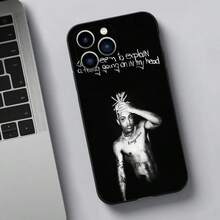 Esta funda para teléfono Rap Boy Xxx diseñada específicamente para iPhone presenta un exterior de TPU negro con un estilo de caricatura, es a prueba de golpes y muy duradera.Es adecuado para los modelos de iPhone de 11 a 16 Pro Max. - Negro - Ver 4