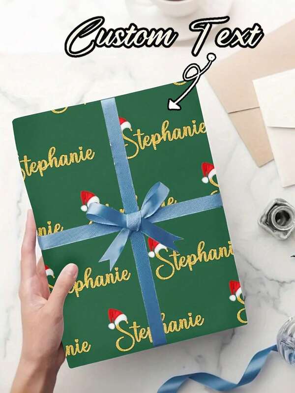Custom Christmas Gift Wrapping Paper, Gift Wrapping Paper With Name, Anniversary Decorations And Personalized Decorations, Custom Gift Wrapping Paper, Personalized Gift Wrapping Paper, Happy Birthday Party Decorations