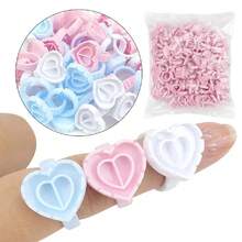 Wholesale 50/100Pcs Disposable Eyelash Glue Fan Cup Rings Holder Container Tattoo Pigment Eyelash Extension Tools Lash Supplies - Multicolor - View 2