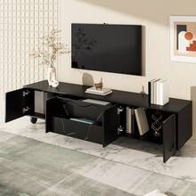 Television Stands & Entertainment Centers - Black + Particle Board - View 9