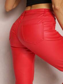Pantalones pitillo - Rojo - Ver 5