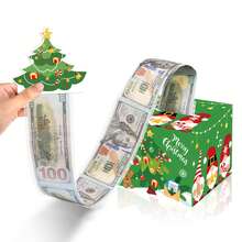 1pc Green Christmas Tree Shaped Money Box, Unique Christmas Gift Cash Box, Surprise Box