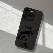 Funda de Teléfono con Patrón de Pescador y Peces Grandes, Textura Mate de Alta Calidad, Protección Completa de Cámara, Anticaída, Antihuellas, Adecuada para 16/15/14/12/11/X/XR/XS/8//SE Plus Pro Series, Regalo Perfecto para Familia y Amigos - Colores mixtos - Ver 6