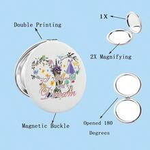 Magical Kingdom Compact Mirror Princess Gift I Have A Dream Faily Cartoon Tales Pocket Mirror Gift I Have A Dream - 如圖 - 查看 3