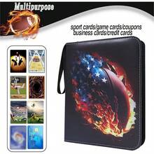 4 tarjeteros de bolsillo, álbum de tarjetas, 400 tarjeteros de bolsillo con funda para tarjetas comerciales, tarjetero para álbum de coleccionista, juguete para regalo para niños/niñas (amarillo) - Color 3 - Ver 7