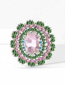 Women Brooch, Lapel Pin & Scarf Ring - Crystal Glass - View 4