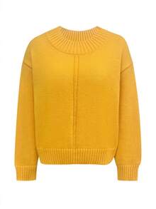 2025 Autumn/Winter New Casual Fashion Retro Chic Cable Women's Winter Sweater Knit Pullover Women Knitted Sweater Casual Basic Going Out Outfits Halloween Clothes Christmas Clothes New Year Outfits Fall Winter Clothes