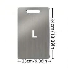 1 件优质钛合金切菜板 - 双面设计，不锈钢，适用于厨房和餐厅，厨房切菜板，日本双面医用级钛切割垫 - 高级卫生且耐用