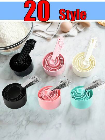 1 Set Measuring Cups & Spoons Set,Measuring Spoons,Cup Measurements Set,Measuring Cups For Baking,Measuring Cups And Spoons Set,Metal Measuring Spoons,Kitchen Aid Measuring Cups And Spoons,Stackable Cups And Spoons,Kitchen Gadgets For Cooking & Baking