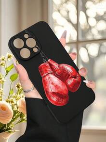 1PC Minimalist Pink Crown Phone Case Elegant Slim Shockproof Protective For Festival Gifts For Friends, Girlfriend, Boyfriend, Family Compatible With IPhone16/15/14/13/12/11/XS/XR/X/PLUS/PRO/PROMAX Comfortable Feeling Festival Gift For Friends, Girlfriend, Boyfriend, Family - 黑色 - 查看 3