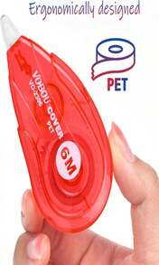 Vobou White Correction Tape, Easy To Use Applicator For Instant Corrections Wrong Writing At Any Time, For School, Office (Red And Blue, 12pack, 6M_256" X 02") - White - View 4