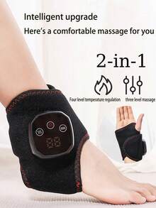 2-In-1 Hand & Wrist Massager With Electric Heating, Vibration Therapy For Tendon Sheath, Ankle Joint, Includes Ankle Massager With Smart Temperature Control And Heating Pad For Wrist And Ankle - Multicolor - View 2