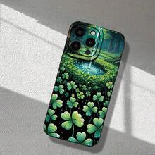 Beautiful Four-Leaf Clover Pattern Mobile Phone Case, Advanced Frosted Texture, New Hot Selling, Full Camera Protection, Shockproof, Anti-Fall, Anti-Fingerprint, Suitable For IPhone 16/15/14/13/12/11/X/XR/XS/8/7/SE Mini Plus Pro Max Series, Can Be Used As A Gift For Male And Female Friends - Style 1 (1PC) - View 8