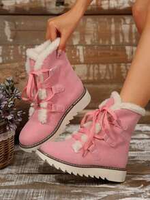 Zapatos Comodos De Mujer Winter Bootsboots For Womenwomen Shoesshoes - 粉色 - 查看 4