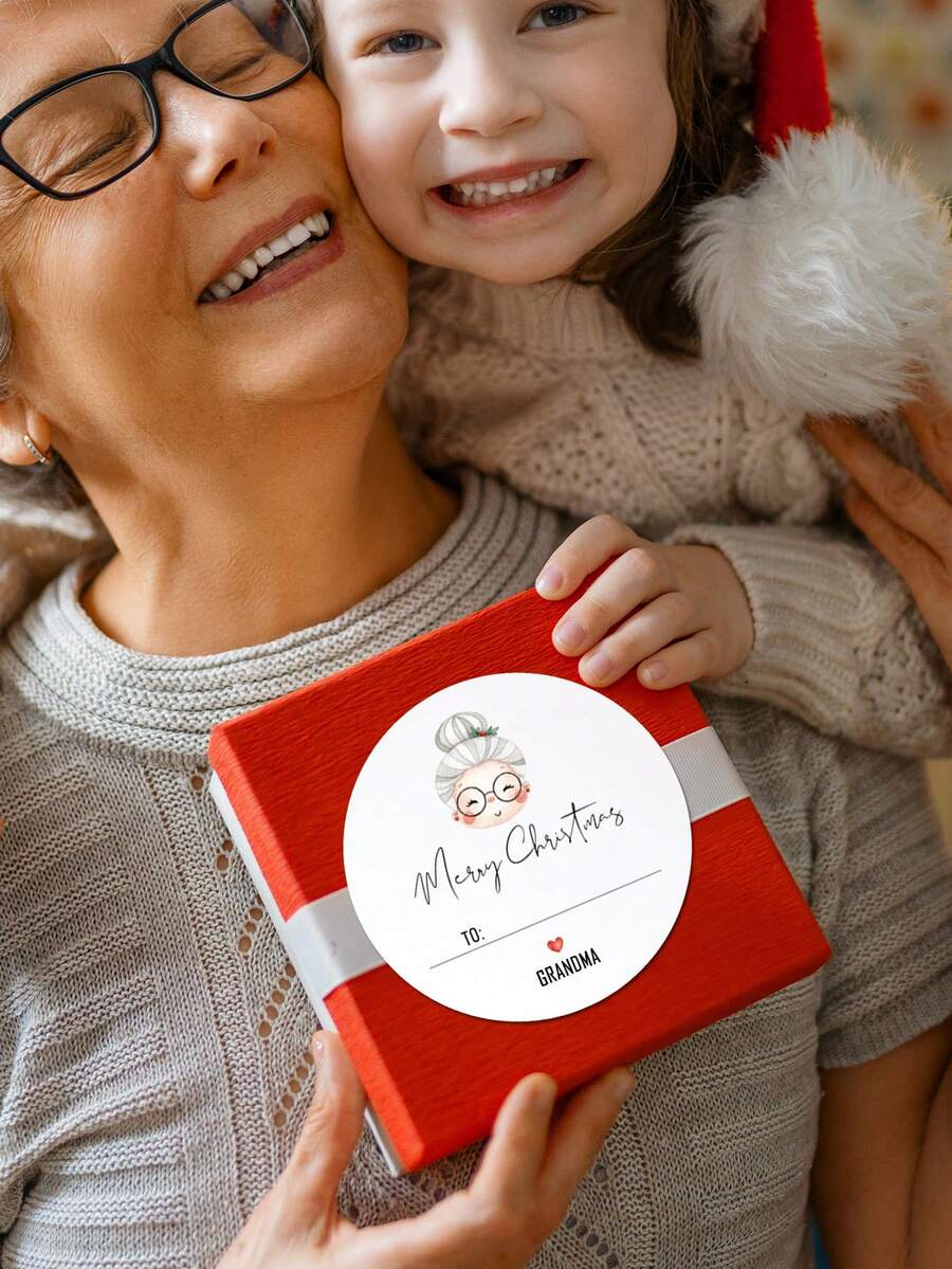 35pc Or 63pc Personalized Christmas Stickers, Supporting Text Customization, With A Size Of 4x4 Cm, Made Of PVC Material, Waterproof And Wear-Resistant, Suitable For Various Occasions.