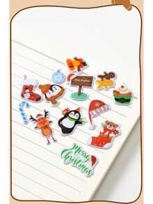 5/10/20 Stücke Weihnachts-Bubble-Sticker 3D Cartoon Weihnachtsmann & Rentier Sticker für Kinderdekoration