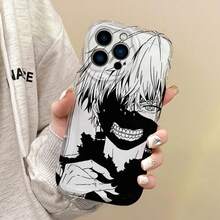 Custodia per iPhone, nuova custodia per telefono Anime Kaneki Ken, compatibile con iPhone 16 Pro Max, 15, 14, 13, 12, 11, 8, 7, Pro, X, XR, XS Max, in silicone TPU - Bianco latte A - Visualizzare 5