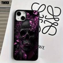 Fundas y carcasas protectoras con diseño de flores moradas, con orificios grandes. Compatibles con phone 16 Pro Max, 16, 15 Pro, 14, 14 Plus/14 Pro Max, 13, 13 Pro, 12 Pro, 11/11 Pro. Regalos para cumpleaños y festividades - Blanco - Ver 6