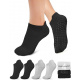 Medias cortas-Negro+Negro+Gris+Gris