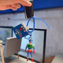 Crayon Shin-chan Superhero Series Keychain - Shinnosuke the Racer Version, Cute Anime Character Accessory - 彩色 - 查看 3