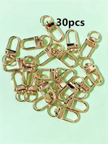 10pcs/30pcs Metal Lobster Claw Clasp, Swivel Keychain Clip Hook, DIY Keychain Craft, Jewelry Making Connector, Random Color - Keychain Claw Buckle - View 10