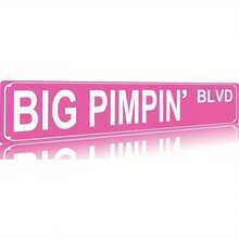 16x4 Inch Vintage Pink Retro Metal Tin Sign "BLVD" - Big Pimpin' Inspired Neon-Style Lettering, Durable Aluminum Wall Art For Home, Bar, Cafe, Garage - Indoor/Outdoor Entrance Decor With Easy Mounting Hardware, No Electricity Needed - Mid-Century Modern Style (1950s/60s Retro Design) - Lightweight & Sturdy Construction, Vibrant Pink Hue, Bold BLVD Lettering, Perfect For Wall Mounting, Ideal For Bars, Cafes & Garages, Home Decoration, Neon Lettering, Highquality Finish, - 彩色 - 查看 1
