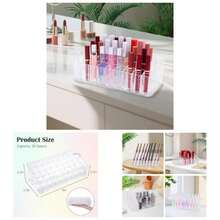 Rollerball Perfume Organizer, Beauty Scent Holder, 36 Space Acrylic Perfume Organizer Refillable Container Tall Scented Oil Storage Display, Makeup Lipgloss Lipstick Display - Initial - View 1