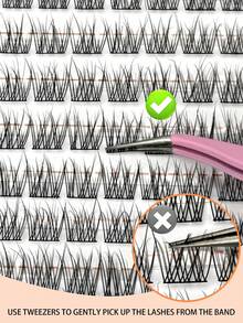 120 件 C 卷混合长度 10-12 毫米天然仿貂睫毛，柔软独特十字造型，可重复使用，适用于日常、婚礼、约会、派对、音乐节、圣诞节、万圣节 - C - 查看 4