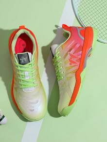 Carbon Badminton Shoes For Men, Professional Badminton Sports Shoes For Men And Women, Non-Slip Wear-Resistant Shock-Absorbing Training Shoes For Women - Orange - View 1