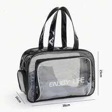 Túi bơi di động Unisex, Túi đựng đồ và đồ trang điểm dung tích lớn, Túi thể thao và tập thể dục, Túi đi biển phân loại ướt và khô, Thiết kế ngăn đựng giày riêng biệt giúp túi gọn gàng, Cấu trúc nhiều lớp để cất giữ thuận tiện - màu đen - Xem 2