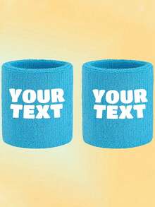 Custom Sports Wristbands, Custom Name Wristbands, Moisture-Wicking Wristbands For Women, Customizable Name, Suitable For Tennis, Basketball, Running, Yoga, Gym, Fitness Accessories, Exquisite, Simple, High-Quality Customization, Multi-Color - Multicolor - View 2