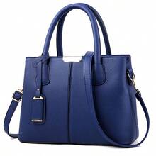 Women Roomy Fashion Womens Handbags Ladies Purse Satchel Shoulder Bags Tote Leather Bag - Dark Blue - 查看 1