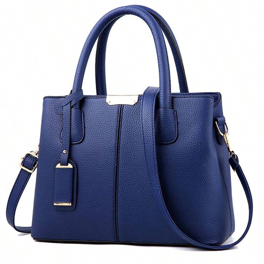 Women Roomy Fashion Womens Handbags Ladies Purse Satchel Shoulder Bags Tote Leather Bag - Dark Blue - 查看 1