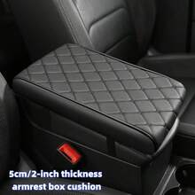 1pc 5cm/2-Inch Thick Car Armrest Pad, Thickened Pad For The Central Armrest Box, PU Leather Material, Beautiful And Generous Star Pattern, Solving The Problem Of Pets Damaging The Car Interior, And Traveling Happily - one-size - View 13