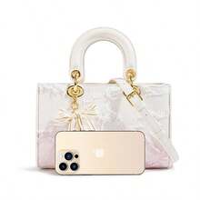 小众设计渐变粉色手提包，2025秋冬新款单肩/斜挎包，时尚百搭通勤别致女士手提包 - 粉色 - 查看 3