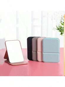 2-częściowe przenośne lusterko do makijażu, lusterko ze skóry PU, składane, lusterko podróżne, idealne na prezent, niezbędne akcesoria podróżne, niezbędne akcesoria do makijażu, łatwe do przechowywania na Boże Narodzenie, idealne na prezenty świąteczne, na powrót do szkoły, przenośne składane lusterko do makijażu ze skóry PU