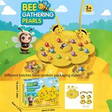 1 套新奇蜜蜂棋盘游戏玩具，益智钓鱼，适合亲子互动、多人游戏，完美的万圣节、圣诞节、生日礼物 - 黃色 - 查看 11